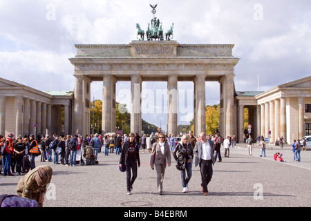 Brandenberg Gate or Tor. Pariser Platz Berlin Germany Stock Photo