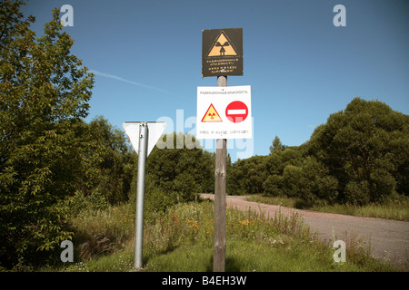 Restricted radioactive zone near Gomel, Belarus Stock Photo