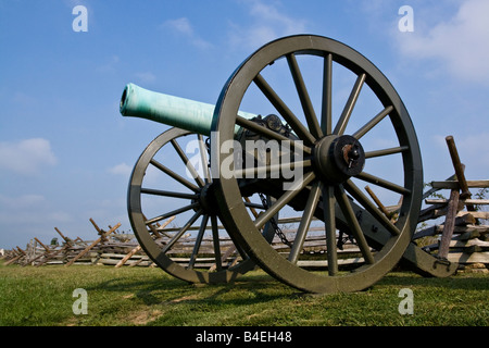 Artillery cannon at Gettysburg National Battlefield Stock Photo