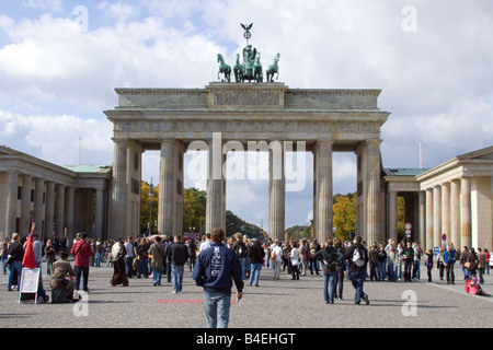 Brandenberg Gate or Tor. Pariser Platz Berlin Germany Stock Photo