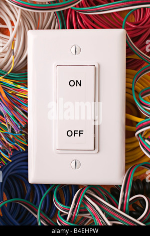 on and off light switch Stock Photo