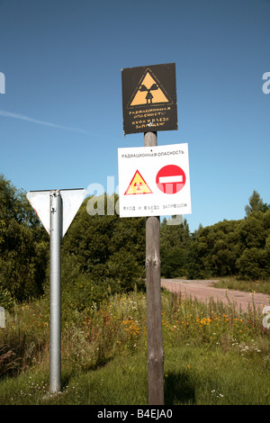 Restricted radioactive zone near Gomel, Belarus Stock Photo