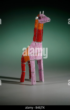 African Bead and wire frame sculptures of animals Cape Town South Africa Stock Photo