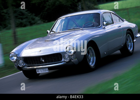 Car, Ferrari Lusso, model year approx. 1963, 1960s, sixties, vintage car, silver, Coupé, Coupe, sports car, class of luxury,  dr Stock Photo