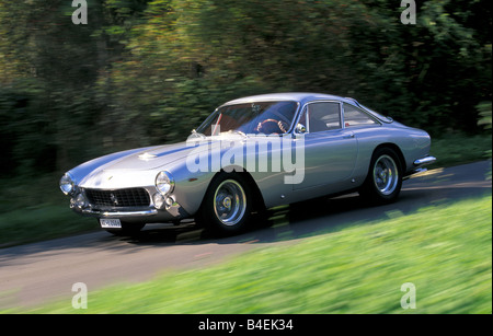 Car, Ferrari Lusso, model year approx. 1963, 1960s, sixties, vintage car, silver, Coupé, Coupe, sports car, class of luxury,  dr Stock Photo