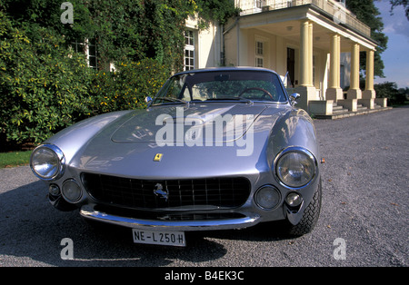 Car, Ferrari Lusso, model year approx. 1963, 1960s, sixties, vintage car, silver, Coupé, Coupe, sports car, class of luxury,  st Stock Photo