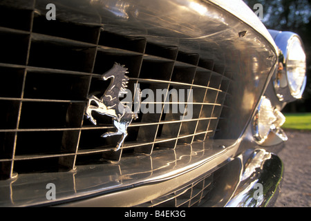 Car, Ferrari Lusso, model year approx. 1963, 1960s, sixties, vintage car, silver, Coupé, Coupe, sports car, class of luxury,  de Stock Photo