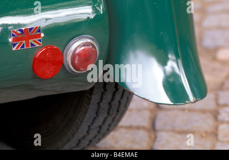 Car, Rover 10, 25 Nizam Sports, model year 1931-1032, dark-green,  vintage car, 1930s, thirties,  detail, details, backlight, te Stock Photo