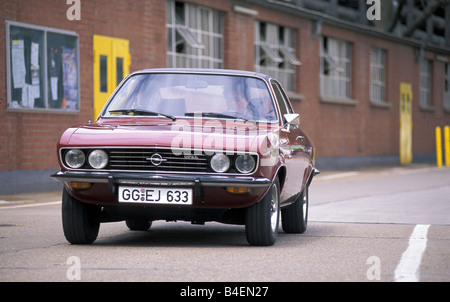 Car, Opel Manta 1900, model year 1970-1975, old car, 1970s, seventies,  driving, front view, diagonal front, photographer: Reinh Stock Photo