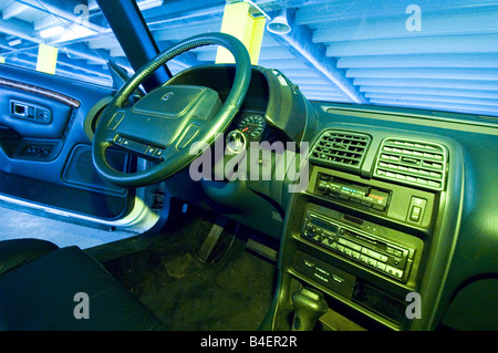 Car, Chrysler Lebaron convertible, model year 1986-1995, white, old car, 1980s, eighties, interior, Cockpit, technics, technical Stock Photo