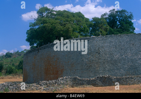 The Great Zimbabwe ruins of stone structures in Zimbabwe. Stock Photo