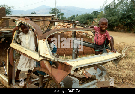 Children playing in Burundi. Stock Photo