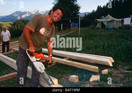 Rebuilding in Kosovo. Stock Photo