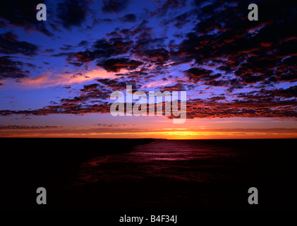 Early morning, sunrise and clouds over the Great Australian Bight, Australia Stock Photo