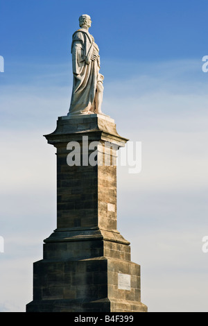 Monument to Admiral Lord Collingwood situated near Tynemouth overlooking the River Tyne, North Tyneside, England Stock Photo