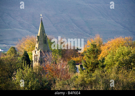 edale parish church in autumn derbyshire peak district england uk gb Stock Photo