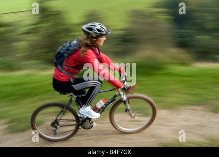 Mountain biking Hayfield Peak District National Park Derbyshire England UK GB Stock Photo