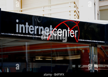 "internetcentre" an internet cafe in salou, spain Stock Photo
