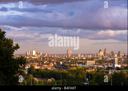 View over London from Parliament Hill Hampstead London NW3 United Kingdom Stock Photo