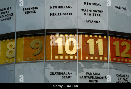 World Clock in Alexanderplatz 'Weltzeituhr', Berlin, Germany Stock Photo