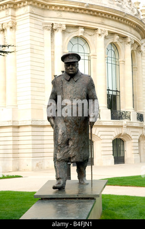 Statue of Sir Winston Churchill, Musée du Petit Palais, Paris Stock Photo