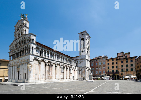 The church of San Michele in Foro, Piazza San Michele, Lucca, Tuscany, Italy Stock Photo