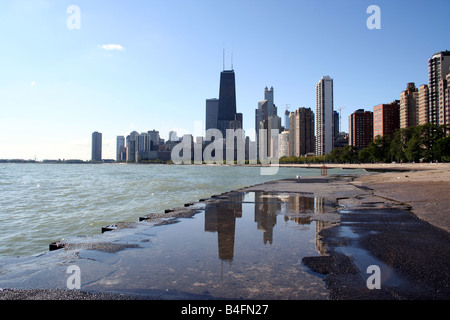 Chicago Skyline including John Hancock Center. Stock Photo