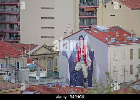 Cannes Mural of Hollywood Stars Stock Photo