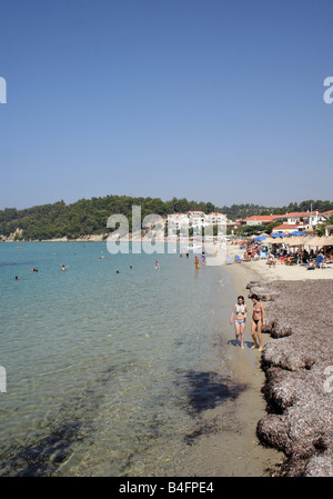 SIVIRI BEACH (NORTH). KASSANDRA PENINSULA. HALKIDIKI. GREECE Stock Photo