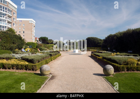 Boscombe Cliff gardens, on cliff top close to Honeycombe Chine and Boscombe beach, Bournemouth, Dorset Stock Photo