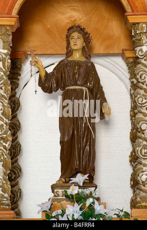 Santa Rosalia statue at Mulege mission Baja California Sur Mexico Stock Photo