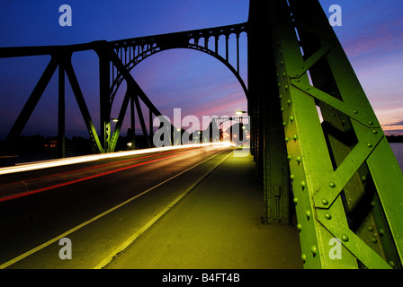 Potsdam, Glinicker Bridge, night,  germany,Photo Kazimierz Jurewicz Stock Photo