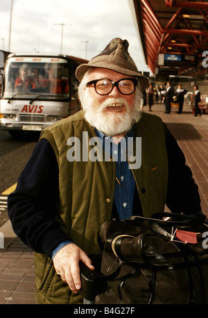 Sir Richard Attenborough Actor Producer and Director at LAX or Los Angeles Airport Stock Photo