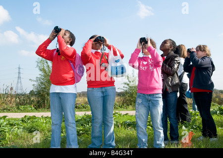 UK- Habitat studies and conservation projects for schoolchildren at Lee Valley nature reserve in London Photo © Julio Etchart Stock Photo