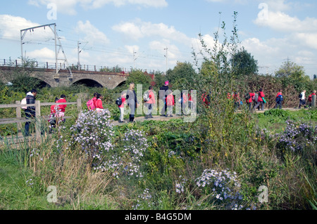 UK- Habitat studies and conservation projects for schoolchildren at Lee Valley nature reserve in London Photo © Julio Etchart Stock Photo