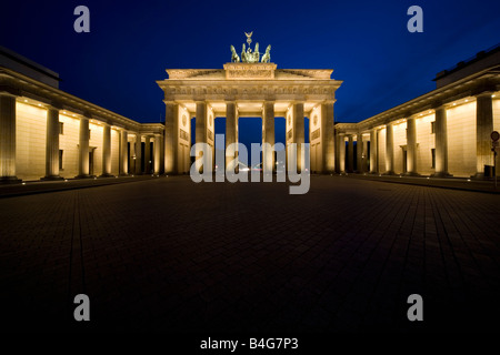 The Brandenburg Gate at night Stock Photo