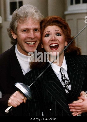 Paul Nicholas Actor stars in Pirates of Penzance in a scene with Bonnie Langford Stock Photo