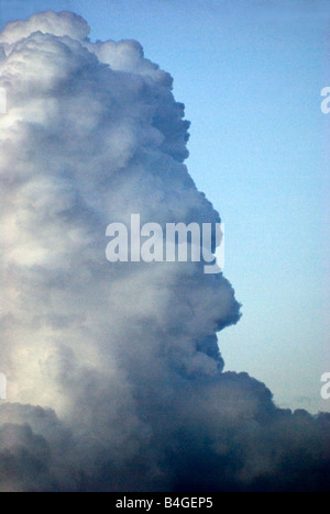 face of old man in cloud formation Stock Photo