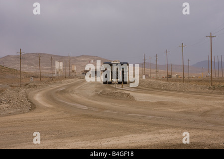 Haul road in a gold mine. Stock Photo