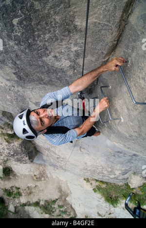 Via Ferrata in Catalunya Stock Photo