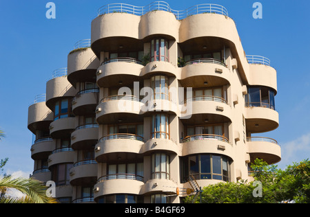Marbella Malaga Province Costa del Sol Spain Apartment block on Paseo Maritimo Stock Photo