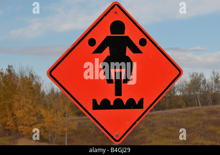 Road warning sign 0801 Stock Photo