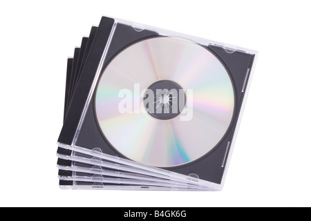 DVD case isolated on a white background Stock Photo