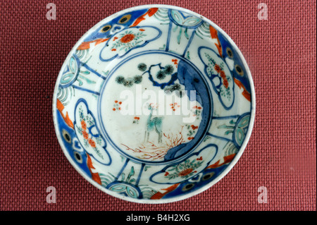 Netherlandish Porcelain Bowl Bought by Kang Youwei when visiting There. Stock Photo