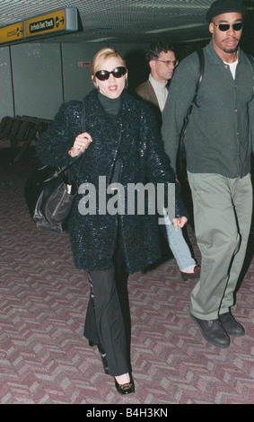Madonna singer and actress arrives at Heathrow Airport in London Stock Photo