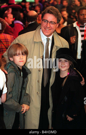 Griff Rhys Jones Actor Comedian with his two children Stock Photo