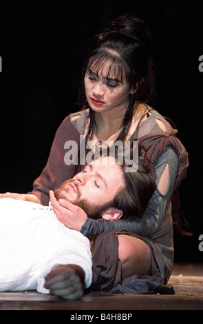 Steve Balsamo Actor as Jesus and Joanna Ampil as mary Magdalene in Jesus Christ Superstar at the Lyceum Theatre Stock Photo