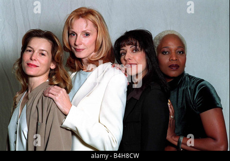 Alice Krige Gates McFadden Marina Sirtis and Alfre Woodard Star Trek Film Actresses who all star in the new Star Trek Film First Contact Stock Photo