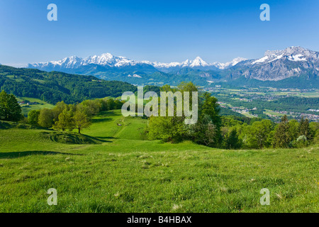 Panoramic view of mountain range Stock Photo