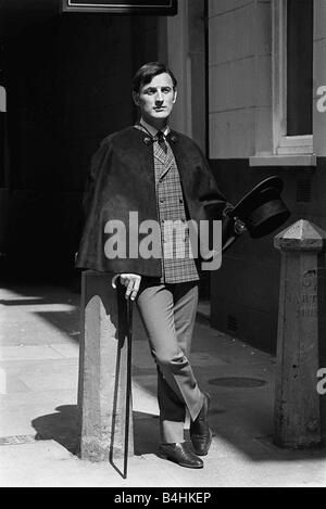 Actor Gerald Harper who stars in the television programme Adam Adamant Lives wearing Victorian clothes 1966 Stock Photo